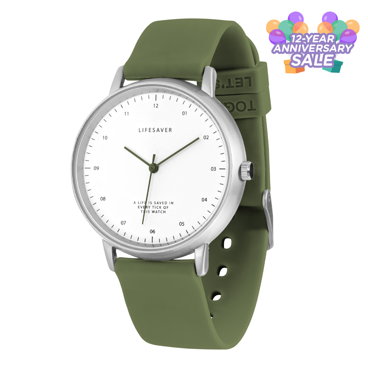 12-Year Anniversary Sale – LifeSaver Watch Army Green
